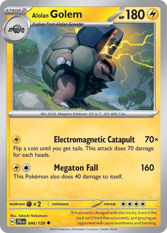 Alolan Golem - Reverse Foil - Uncommon - 046/159
