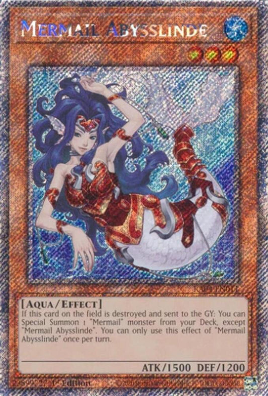 Mermail Abysslinde - Platinum Secret Rare - 1st Edition - RA04-EN011