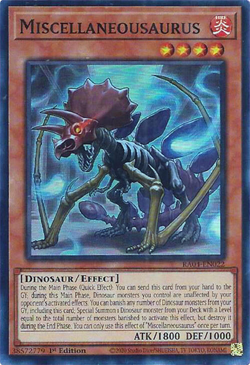 Miscellaneosaurus - Super Rare - 1st Edition - RA04-EN022
