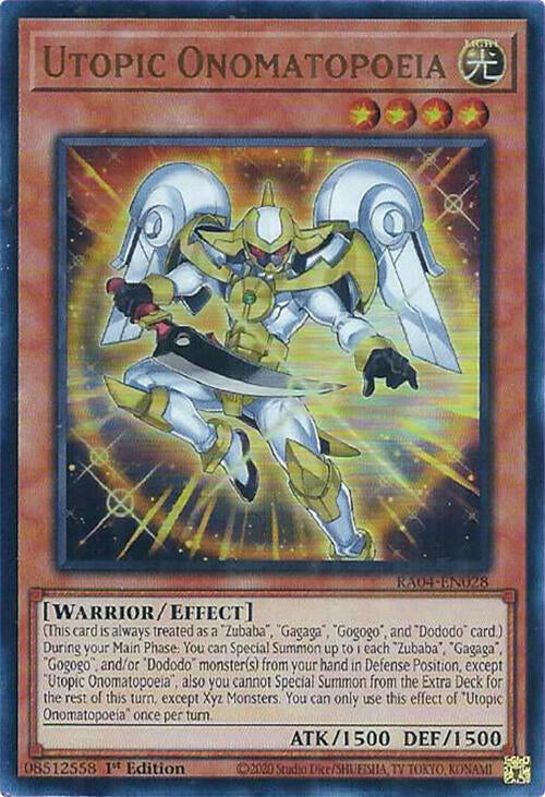 Utopic Onomatopoeia - Ultra Rare - 1st Edition - RA04-EN028