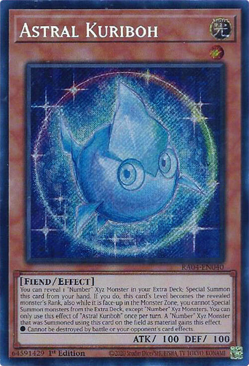 Astral Kuriboh - Secret Rare - 1st Edition - RA04-EN040