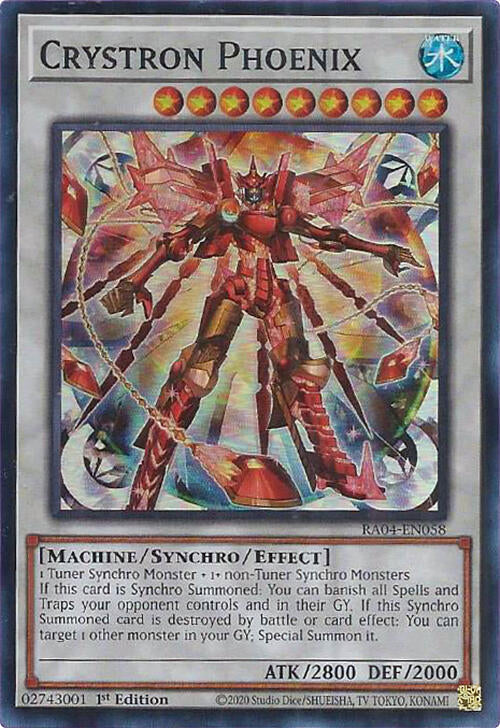 Crystron Phoenix - Super Rare - 1st Edition - RA04-EN058