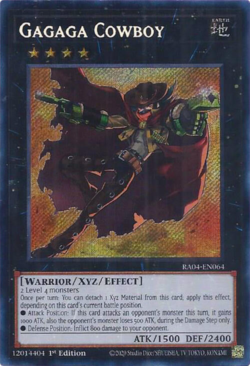Gagaga Cowboy - Secret Rare - 1st Edition - RA04-EN064