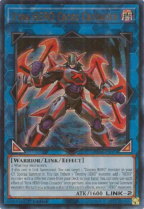 Xtra HERO Cross Crusader - Ultra Rare - 1st Edition - RA04-EN076