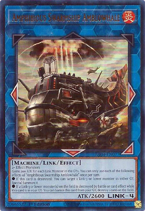 Amphibious Swarmship Amblowhale - Ultra Rare - 1st Edition - RA04-EN077