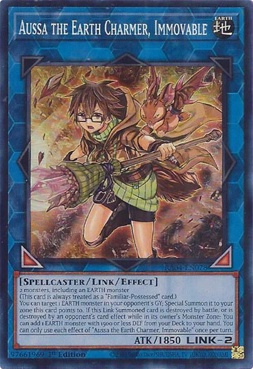 Aussa the Earth Charmer, Immovable - Super Rare - 1st Edition - RA04-EN078