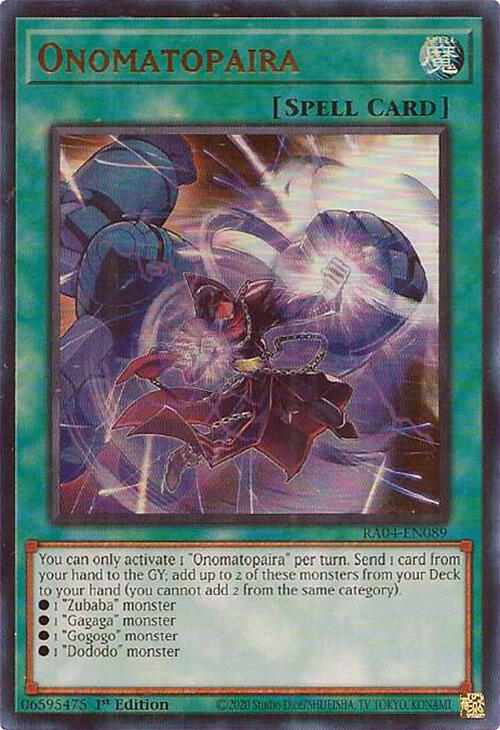 Onomatopaira - Ultra Rare - 1st Edition - RA04-EN089