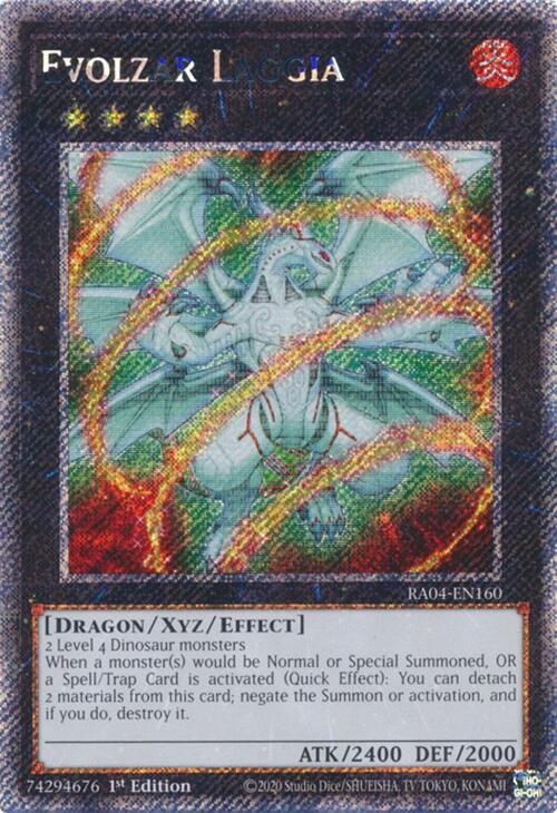 Evolzar Laggia - Platinum Secret Rare - 1st Edition - RA04-EN160