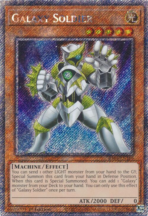 Galaxy Soldier - Platinum Secret Rare - 1st Edition - RA04-EN219