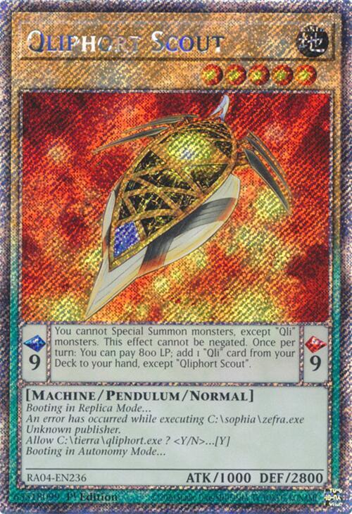 Qliphort Scout - Platinum Secret Rare - RA04-EN236
