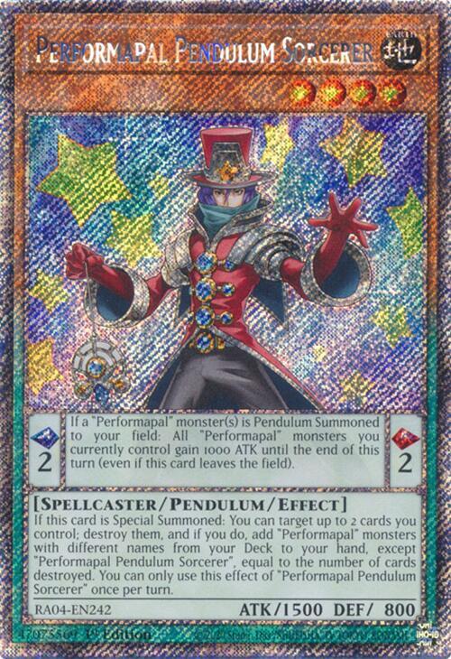 Performapal Pendulum Sorcerer - Platinum Secret Rare - 1st Edition - RA04-EN242