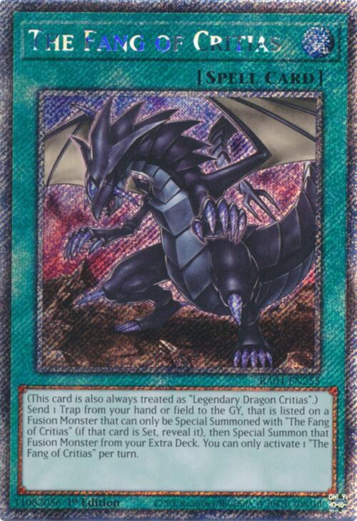 The Fang of Critias - Platinum Secret Rare - 1st Edition - RA04-EN255