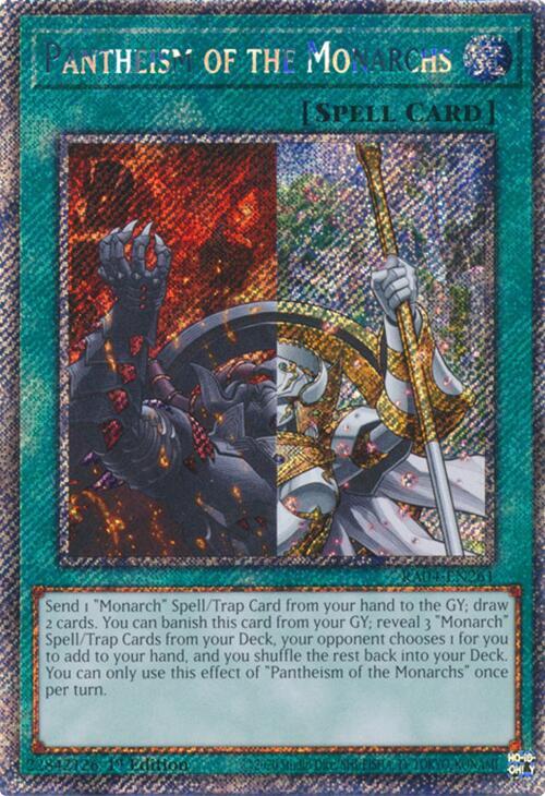 Pantheism of the Monarchs - Platinum Secret Rare - 1st Edition - RA04-EN261