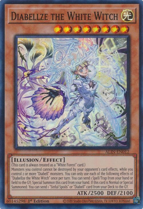 Diabellze the White Witch - Super Rare - 1st Edition - ALIN-EN012