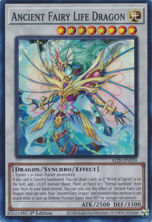 Ancient Fairy Life Dragon - Super Rare - 1st Edition - ALIN-EN039