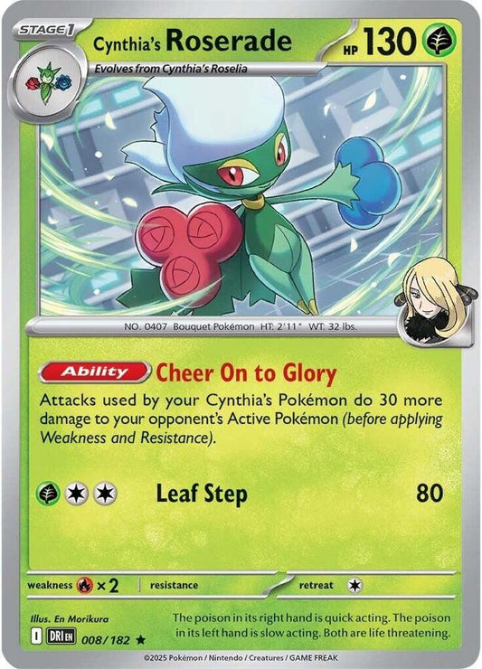 Cynthia's Roserade - Holofoil - 008/182