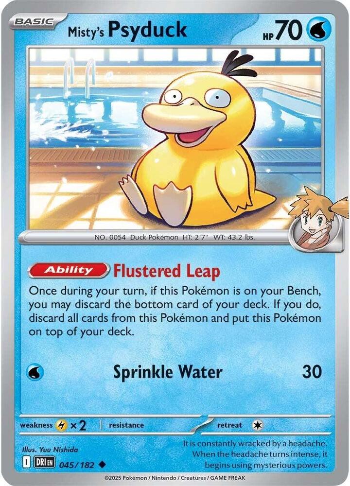 Misty's Psyduck - Reverse Holofoil - 045/182