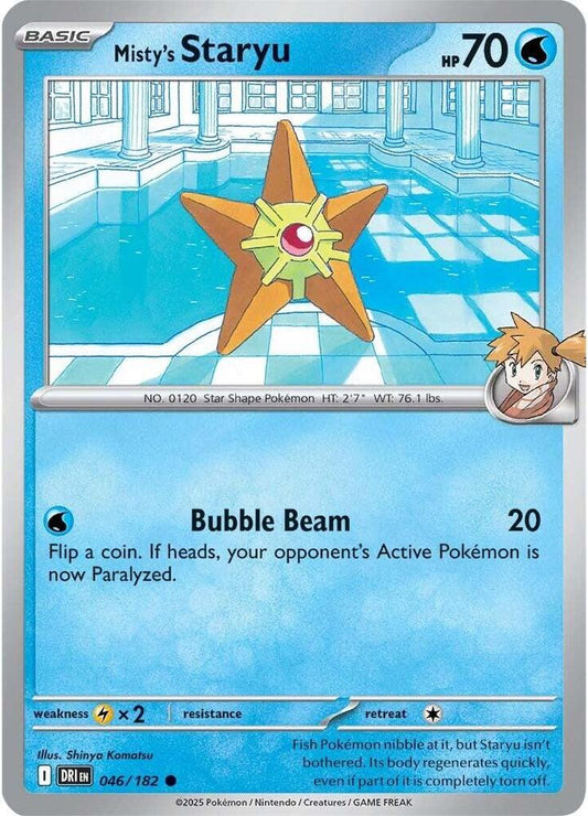 Misty's Staryu - Reverse Holo - Rare - 046/182
