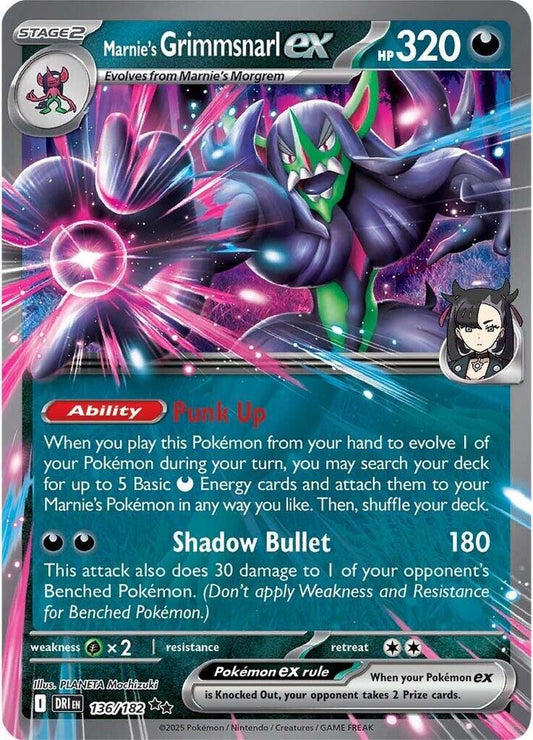 Marnie's Grimmsnarl ex - 136/182 - Holofoil