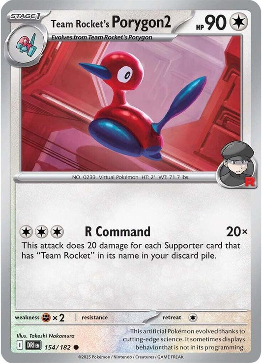 Team Rocket's Porygon2 - Reverse Holofoil - 154/182