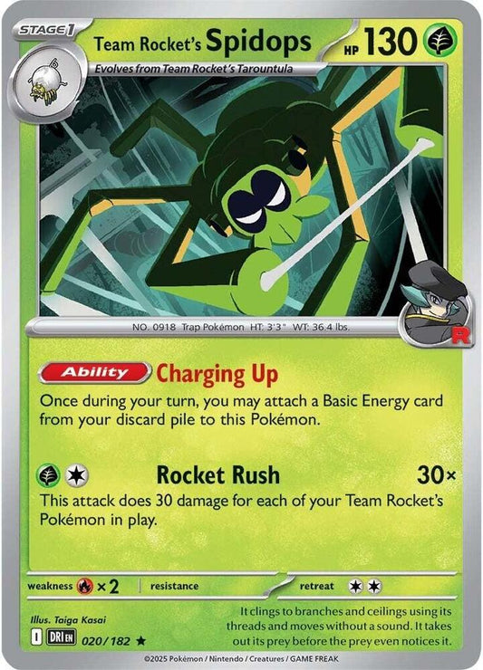 Team Rocket's Spidops - Reverse Foil - 020/182