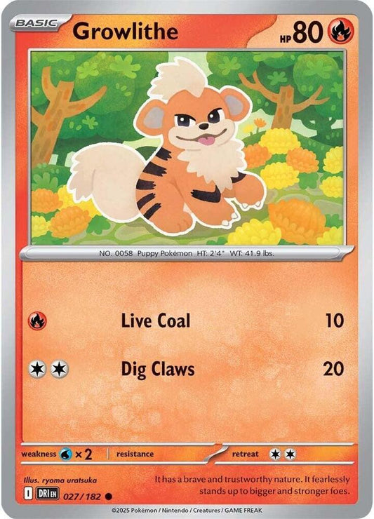 Growlithe - Reverse Foil - Common - 027/182