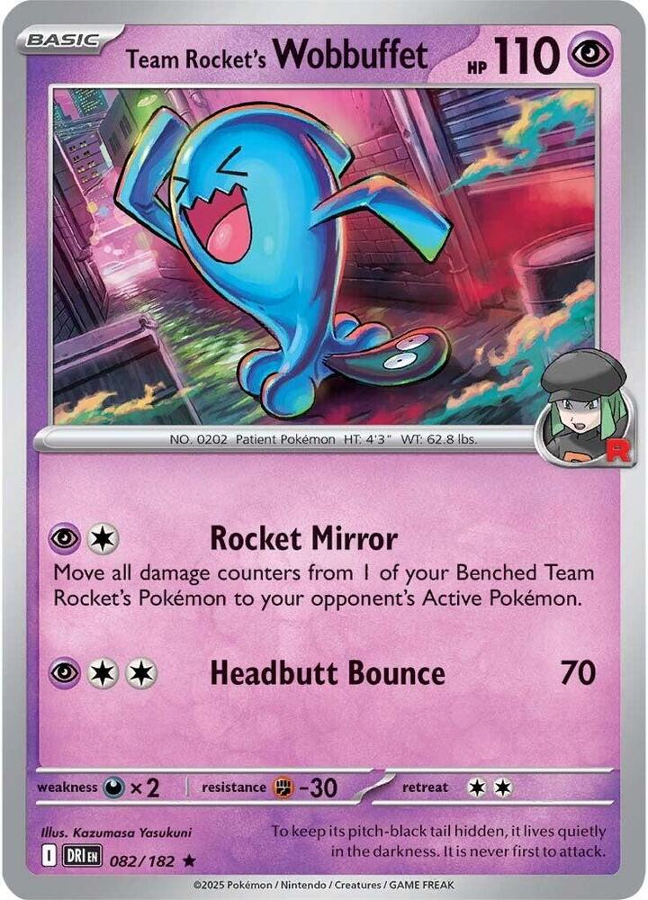Team Rocket's Wobbuffet - Holofoil - 082/182