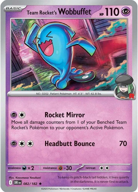 Team Rocket's Wobbuffet - Holofoil - 082/182