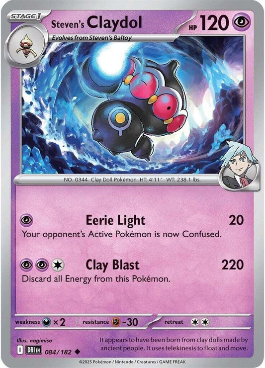 Steven's Claydol - Reverse Holofoil - 084/182