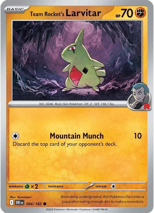Team Rocket's Larvitar - Reverse Holo - Common - 094/182