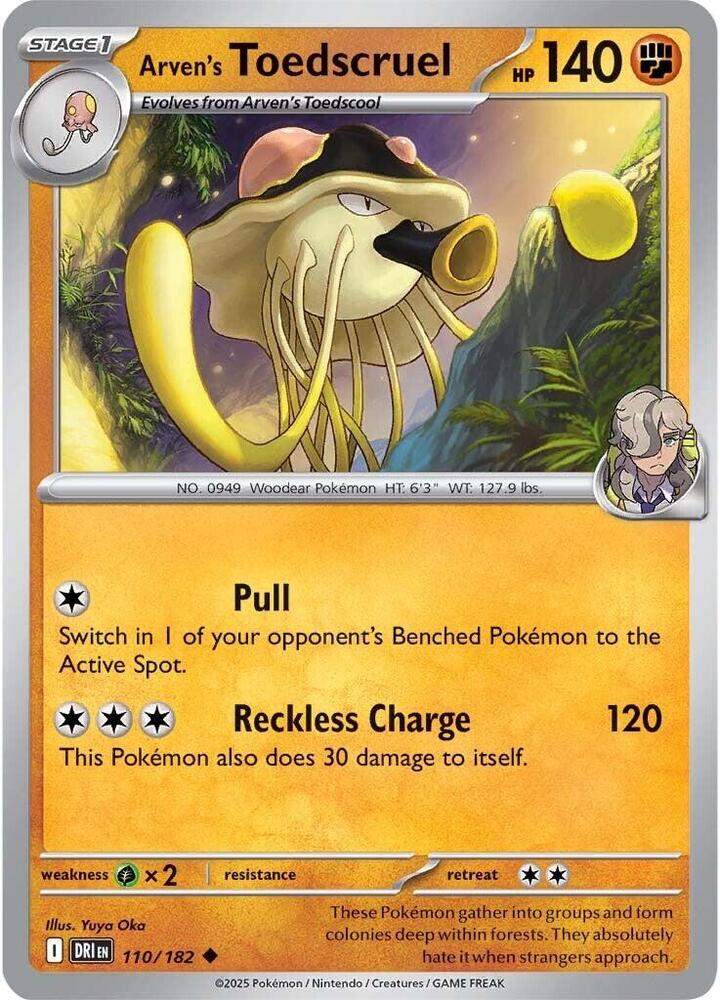 Arven's Toedscruel - Reverse Holo - Uncommon - 110/182