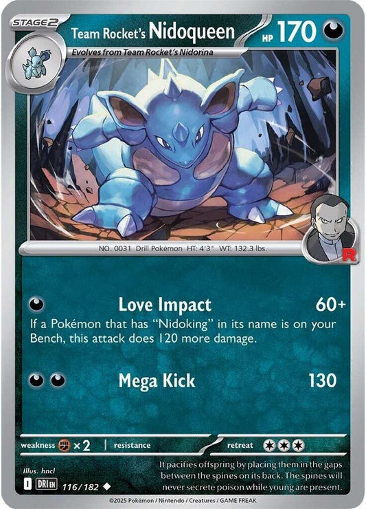 Team Rocket's Nidoqueen - Reverse Foil - 116/182