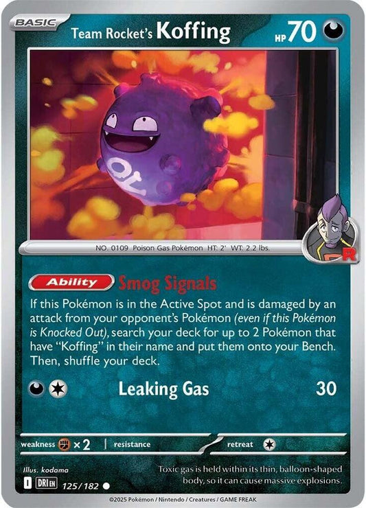 Team Rocket's Koffing - Reverse Foil - 125/182