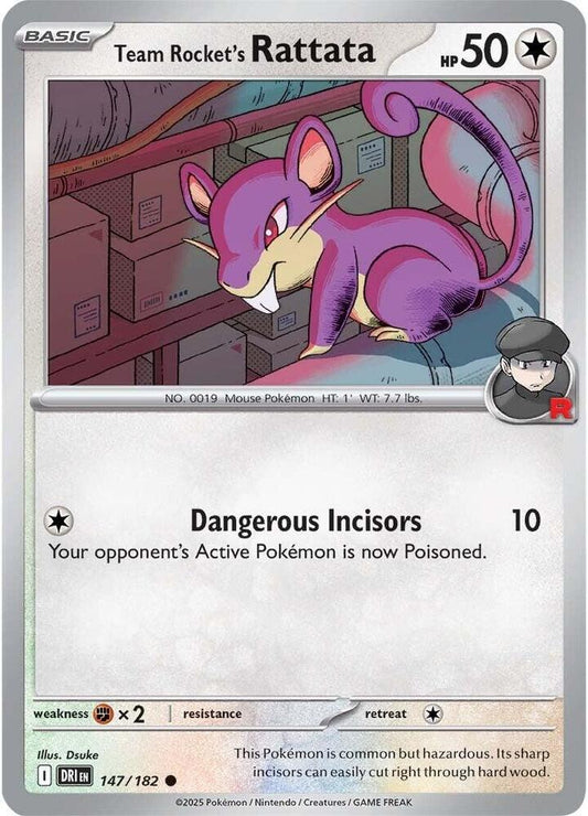 Team Rocket's Rattata - Reverse Foil - Common - 147/182