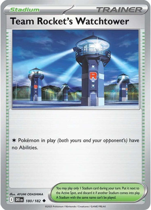 Team Rocket's Watchtower - Reverse Foil - Uncommon - 180/182