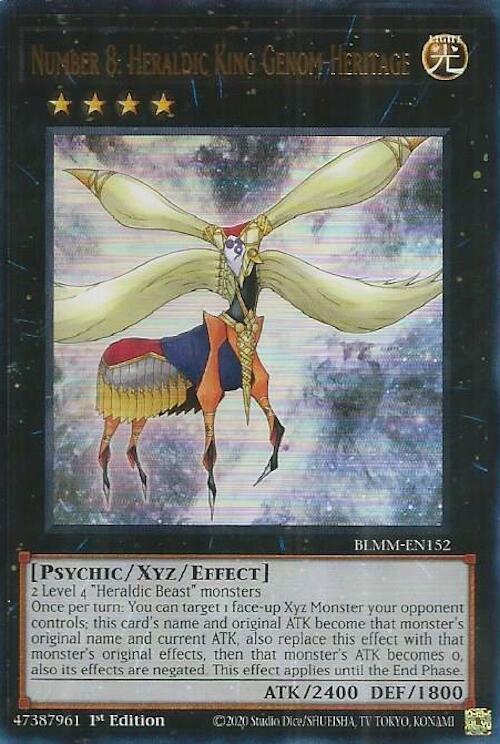 Number 8: Heraldic King Genom-Heritage - Ultra Rare - 1st Edition - BLMM-EN152