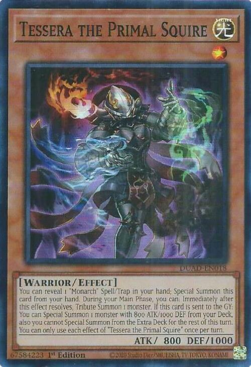 Tessera the Primal Squire - Super Rare - 1st Edition - DUAD-EN018