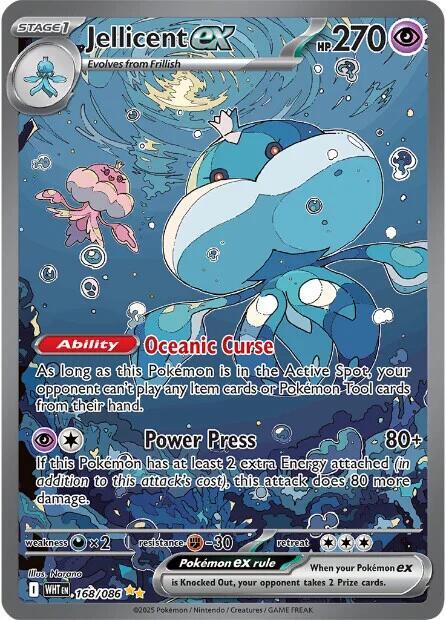 Jellicent ex - Holofoil - 168/086