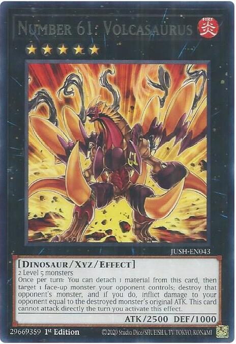 Number 61: Volcasaurus - Rare - 1st Edition - JUSH-EN043