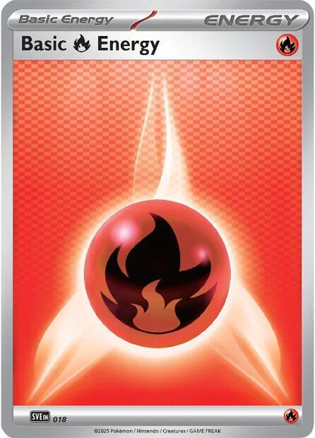 Basic Fire Energy (SVE)- Holofoil - 018