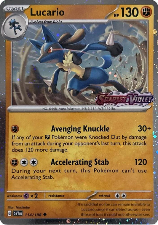 Lucario (Scarlet & Violet Stamp) - 114/198