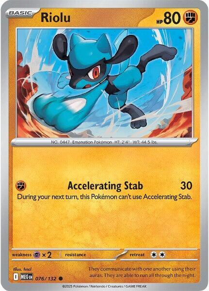 Riolu - Reverse Holo - 076/132