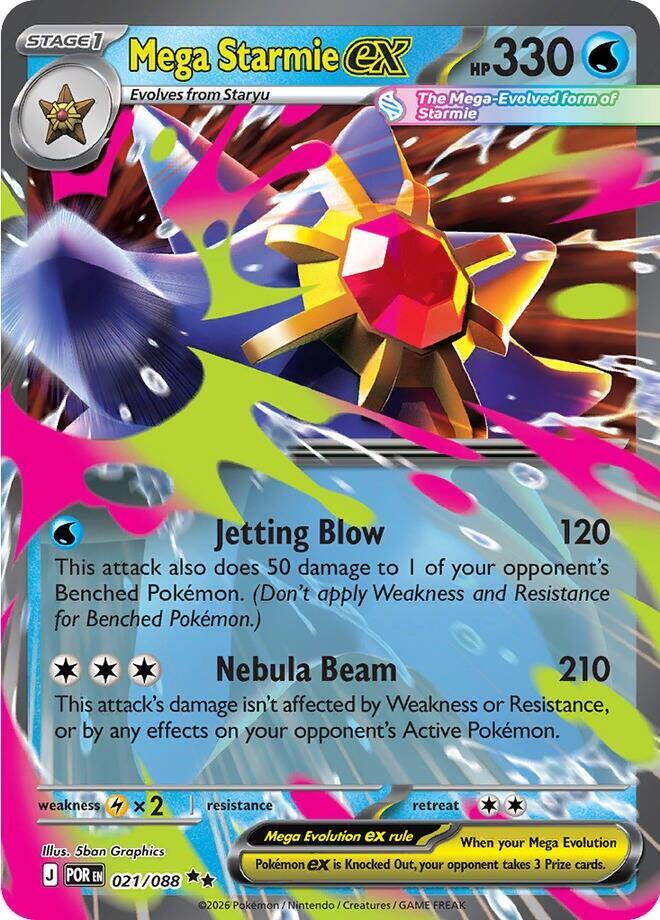 Mega Starmie EX - 021/088 - Foil