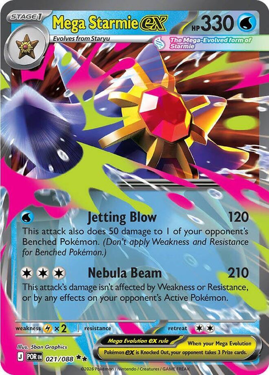 Mega Starmie EX - 021/088 - Foil