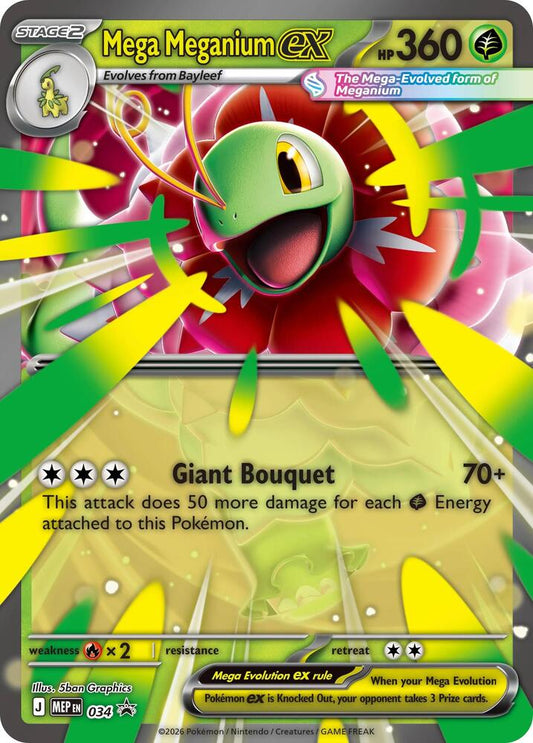 Mega Meganium ex (Promo) - Holofoil - 034