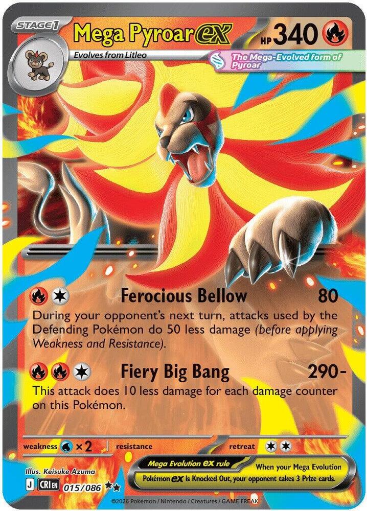 Mega Pyroar ex - Holofoil -  015/083