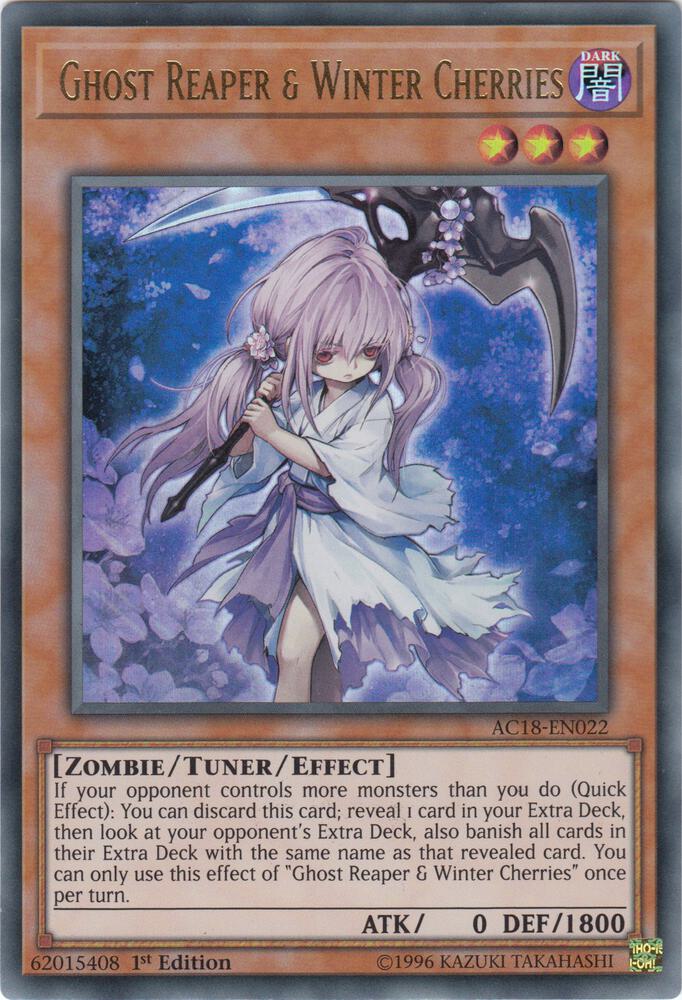 Ghost Reaper & Winter Cherries - Ultra Rare - 1st Edition - AC18-EN022