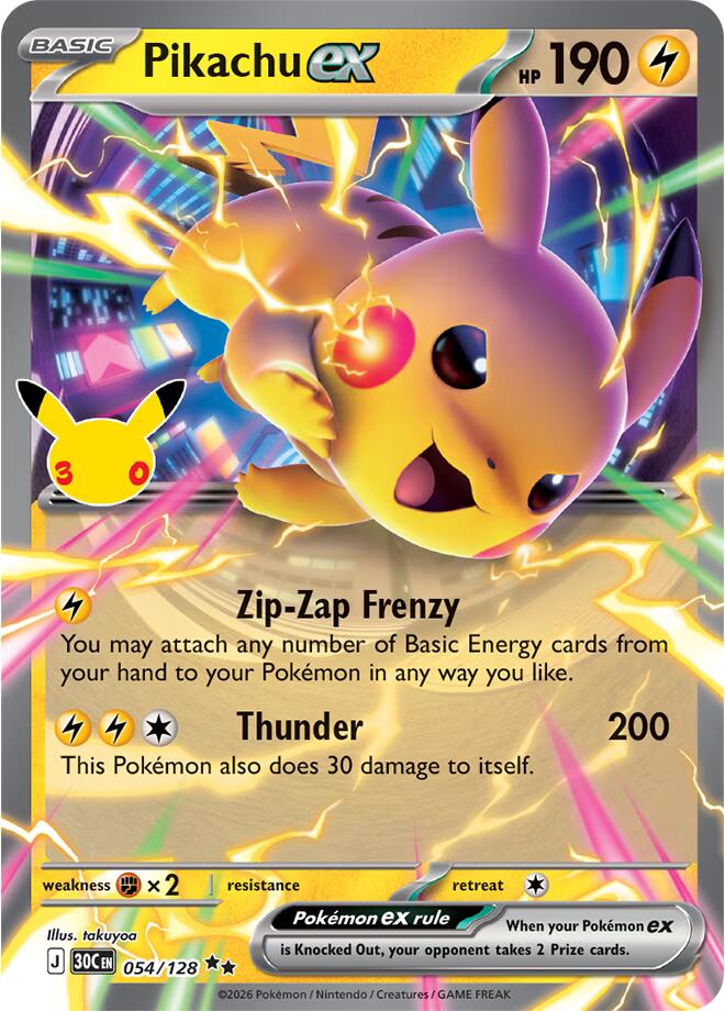 Pikachu ex - Double Rare - 054/128
