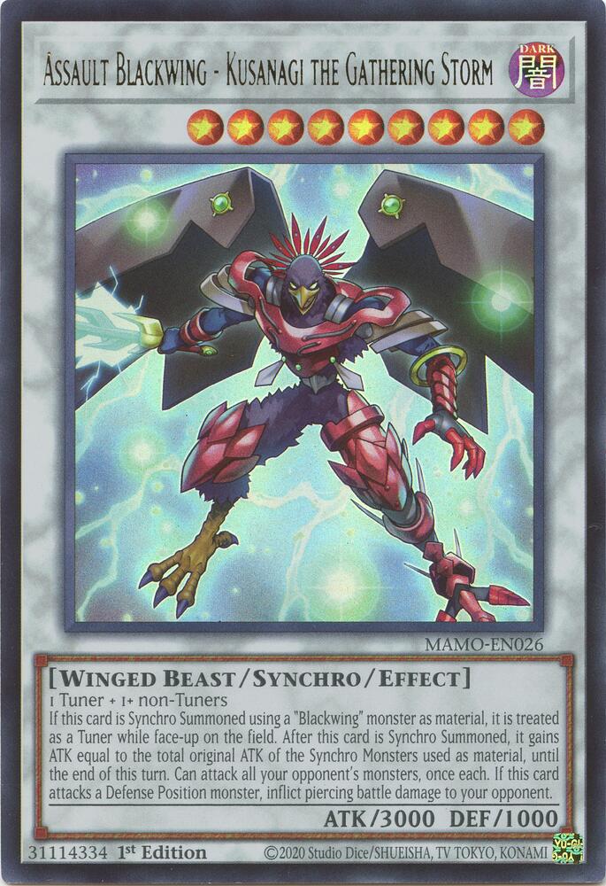 Assault Blackwing - Kusanagi the Gathering Storm (Ultra Rare) - MAMO-EN026