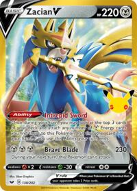 Zacian V - Holofoil - 138/202 (30th Celebration)